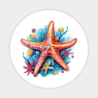 Orange Starfish Magnet